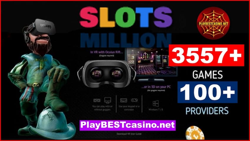 Slotsmillion - El primer casino social con realidad virtual está en la foto.