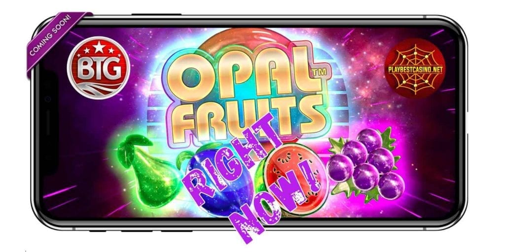 Slot mashine Opal fruits kutoka kampuni Big Time Gaming iliyowasilishwa katika picha hii.