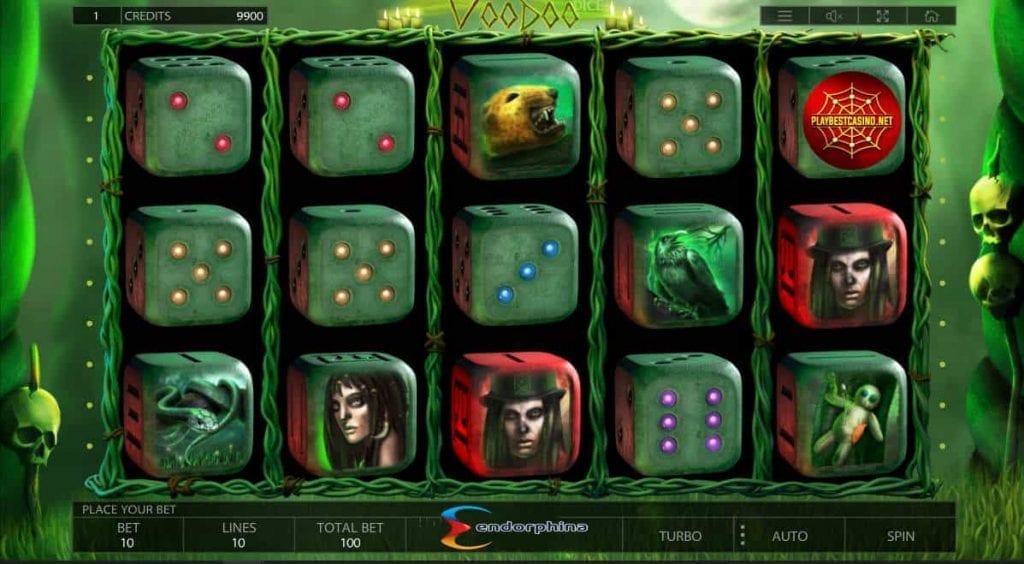 Voodoo mänguautomaat Dice näidatud sellel fotol.