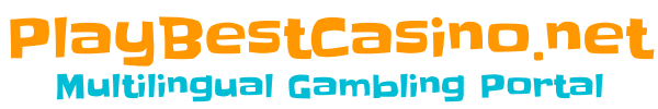PlayBestCasino.net הלוגו של פורטל הימורים רב לשוני מופיע בתמונה.