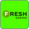 Fresh Casino logo for siden Playbestcasino.net der er et foto.